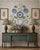 14 Piece Majolica Blue & Green Transferware Instant Platewall