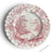 Peaceful Summer Clarice Cliff Red English Transferware Bread Plate Cascading Waterfall