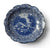 Vintage Blue English Transferware Scalloped Plate Girl Feeding Farm Animals Pigs Chickens Cows Chintz Border