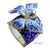 Fragments of Grace No. 31 "Butterfly Landing" Blue Transferware Calico Napkin Ring One of A Kind