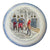2 Color Blue & Black Transferware Plate French
