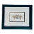 Pair of Blue & White French Toile Double Matted Framed Toile Claw Foot Bath Tub Prints