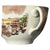 Historic America San Francisco Gold Rush Teacup & Saucer Poly Brown English Transferware Acorns Oak Leaves