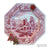 Fragments of Grace No. 42 ~ Christmas Across the Bridge ~ Spode Red Transferware Lucano Embellished Plate