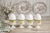 Set of 4 Hand Painted Antique Stacking Footed Egg Cups