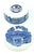 Blue & White China Miniature Vintage English Trinket Box / Salt Cellar Transferware