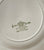 Square Embossed Vintage Green Transferware Charlotte Plate Basket of Flowers