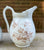 Victorian Brown Transferware HUGE Pitcher / Vase Brambleberry & Floral
