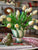 Large Green Artichoke Majolica Tulipiere Flower Vase