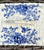 RARE Antique Victorian Staffordshire Blue English Transferware  Bird & Nest  Basket Box Aesthetic Movement