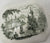 Green Transferware Tea Caddy Safe Harbour Ship Scene Figural Face Shaped Handles Lidded Jar