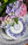 RARE Copeland Spode Periwinkle - Lavender Transferware Tab Handled Cake Platter
