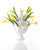 White Artichoke Majolica Tulipiere Flower Vase