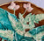 Antique English Majolica Plate Fern Fronds Begonia Flowers Leaves