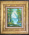 Vintage Mountain Trees Lake Landscape Oil Painting Framed Good Leaf Wood Frame