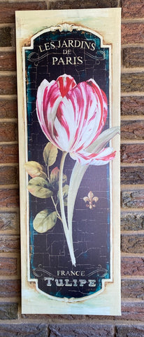 Canvas Wrap Les Francais Parrot Tulip Garden Paris France Print - Country French Decor