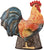French Country Cottage Hand Painted Figural Rooster Canister or Cookie Jar