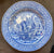 Early 19th Century Davenport Pastoral Staffordshire Blue Transferware Plate