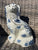 Blue Rose Chintz English Transferware Staffordshire Spaniel Dog