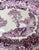 Rare Bishop & Stonier Athena Purple Transferware Small Tray Platter Scrolls Roses