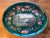 Vintage Green English Tole Toleware Tray Pink Roses Derwent River Chatsworth House