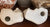 Miniature Beswick Pair White w/ Black & Gold English Staffordshire Spaniel Dog Figurines