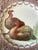 Antique Brown Transferware Wild Turkey Plate  Royal Doulton Hand Colored Game Bird