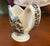 Black Transferware Sauce Pitcher Creamer Tonquin Swans and Roses
