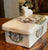 Cow Finial Butter Box or Tea Caddy Brown Transferware Royal Crownford