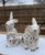 15" LG Ceramic Filigree Fret Work Standing 🐰 Bunny 🐇  Rabbit Figurine w/ Lights