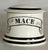 Vintage English Black Transferware Advertising Mace Jar