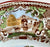 Antique Adams Brown Polychrome Transferware Plate Italian River Scenery Picnic