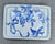 Antique English Victorian Blue Transferware Cheese Keep Song Birds Roses Aesthetic Movement