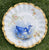 Blue & White 7 pc French Limoges Hand Painted Gold Encrusted Floral Game Bird Plates & Platter Set
