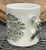 Vtg Green Transferware Coffee or Cocoa Cup Mug Cattle Sheep Castle Blue White