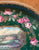 Vintage Green English Tole Toleware Tray Pink Roses Derwent River Chatsworth House