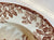 1880 Copeland Spode Brown Transferware Platter Oak Leaves Acorns Castle Ruins