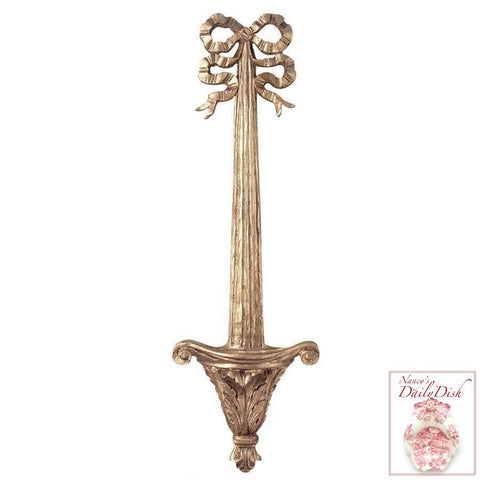 Ribbon / Bow Plate Holder Wall Corbel Bracket Ornamental Shelf