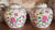 Pair Antique Foley English Chintz Chinese Rose Temple / Ginger Jars w/ Birds