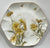 G J & Sons Botanical Brown Transferware Hexagon Plate Aesthetic Bees & Yellow Daisies C 1884