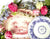 RARE Copeland Spode Periwinkle - Lavender Transferware Tab Handled Cake Platter
