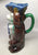 Vintage Majolica Staffordshire Begging Spaniel Dog Figural Pitcher / Vase