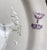 Rare Bishop & Stonier Athena Purple Transferware Small Tray Platter Scrolls Roses