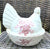 Vintage Red Transferware English Ironstone Nesting Hen Egg Basket Tureen Charlotte