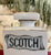 Vintage Antique Black Transferware SCOTCH Decanter Liquor Bottle Scottish Highlander