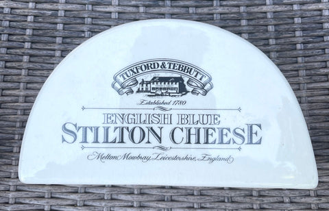 Vintage Dairy Grocers Advertising Ironstone English Stilton Cheese Dish Tuxford Tebbutt