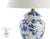 Ginger Jar Lamp Blue & White Toile Flowering Prunus & Sparrows Song Birds