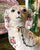 Vintage Pair Large Rose Chintz English Staffordshire Spaniel Dog Figurines  - English Country Decor