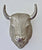 Vintage Butcher Shop Metal Pewter Relief Cow / Bull Head French Country Cottage  Kitchen