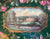 Vintage Green English Tole Toleware Tray Pink Roses Derwent River Chatsworth House
